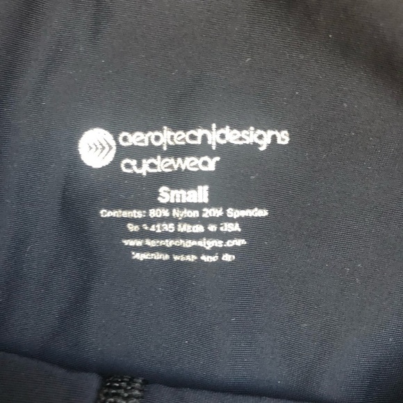 Aero Tech Black Cycle-Wear Workout Spandex Tights/Leggings Size Small/6-8 Biking - Picture 3 of 3